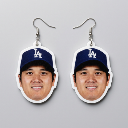 Shohei Ohtani Face Earrings
