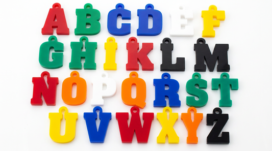Solid Color Acrylic Letter Charms
