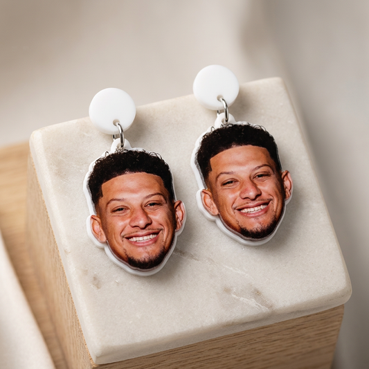 Patrick Mahomes Face Earrings