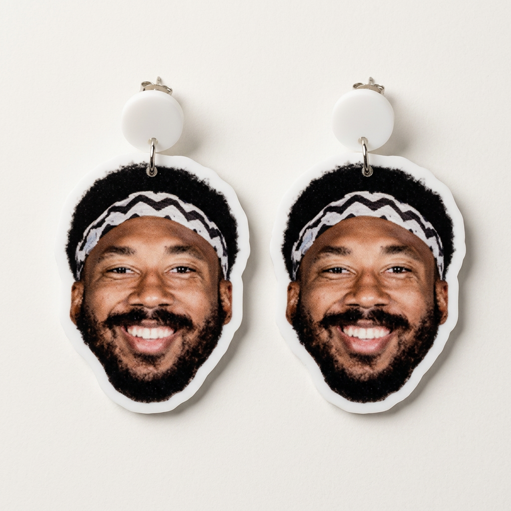 Myles Garrett Face Earrings