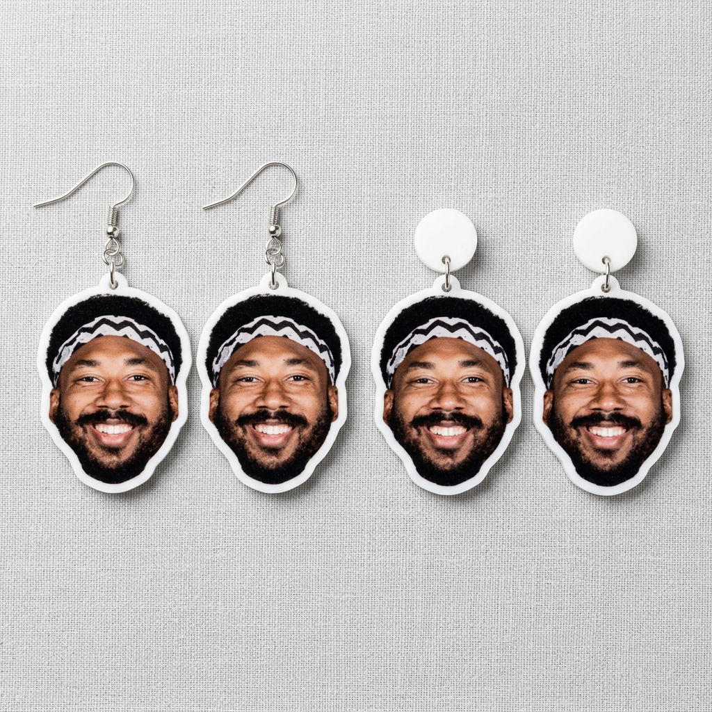 Myles Garrett Face Earrings