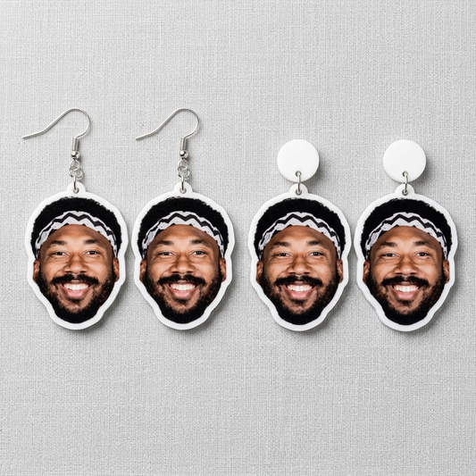 Myles Garrett Face Earrings