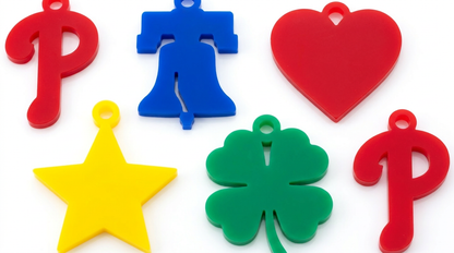 Solid Color Acrylic Shape Charms