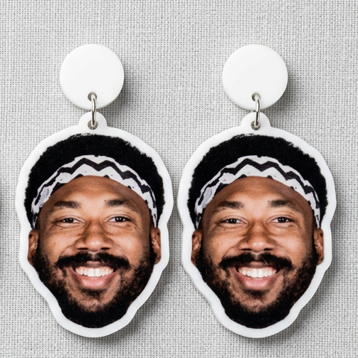 Myles Garrett Face Earrings