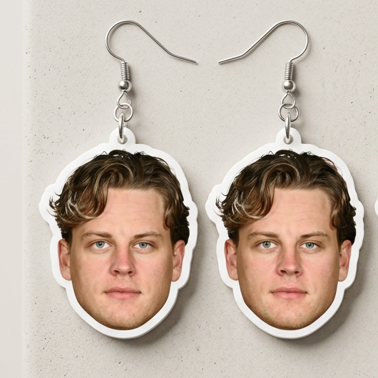 Joe Burrow Face Earrings