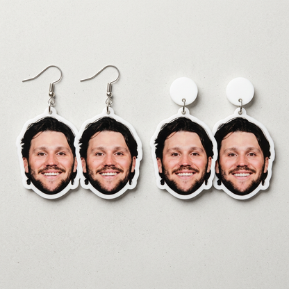 Josh Allen Face Earrings