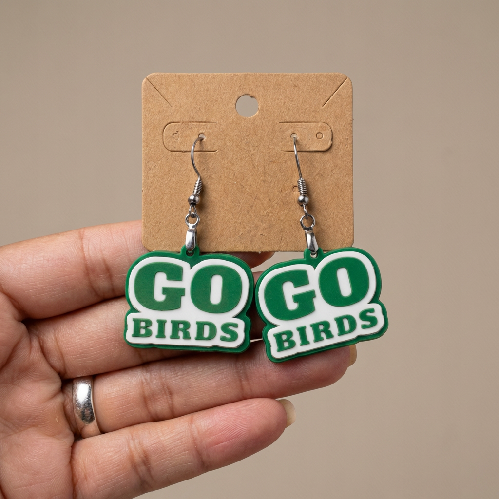 Go Birds" Philly Football Game Day Earrings