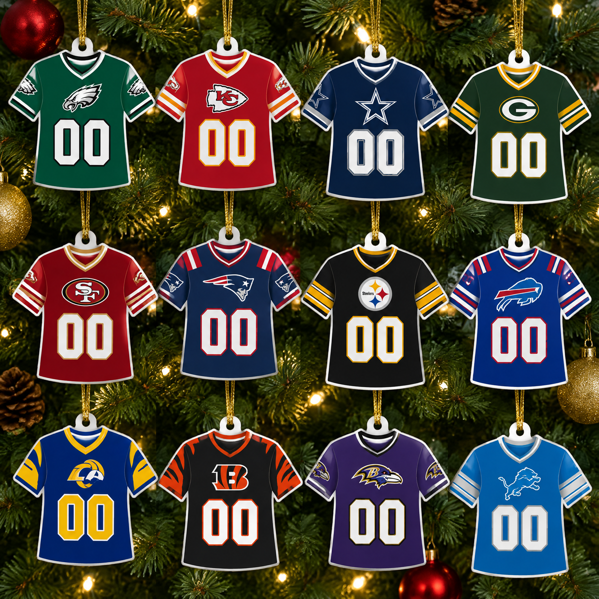 Football Jersey Inspired Ornament