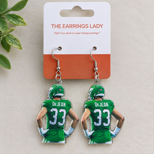 Cooper DeJean Kelly Green Jersey Earrings