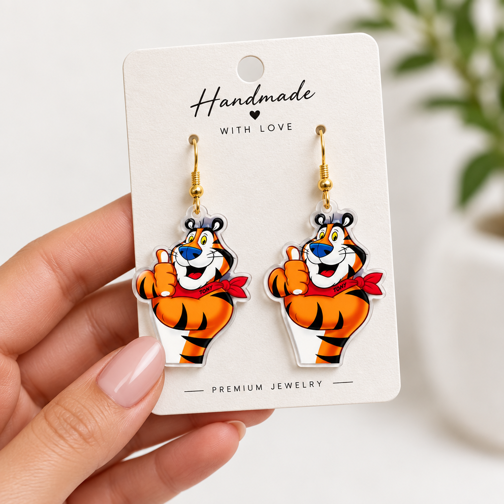 Tony the Tiger Inspired Earrings