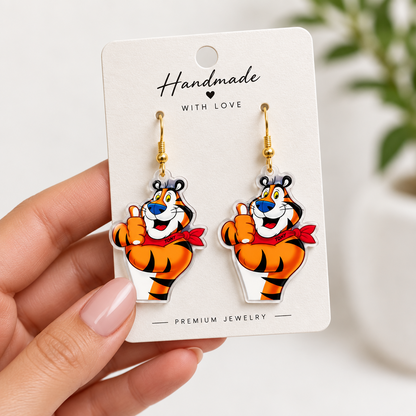 Tony the Tiger Inspired Earrings