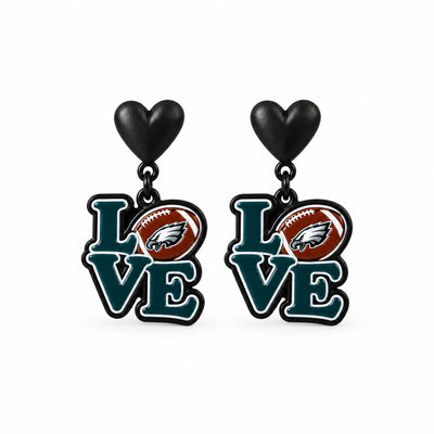 Philadelphia Eagles Football Love Acrylic Earrings