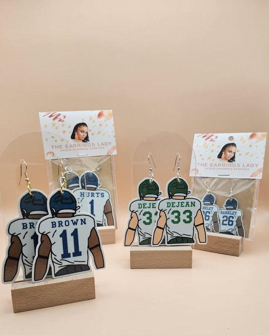 Philadelphia Eagles-Inspired Player Earrings