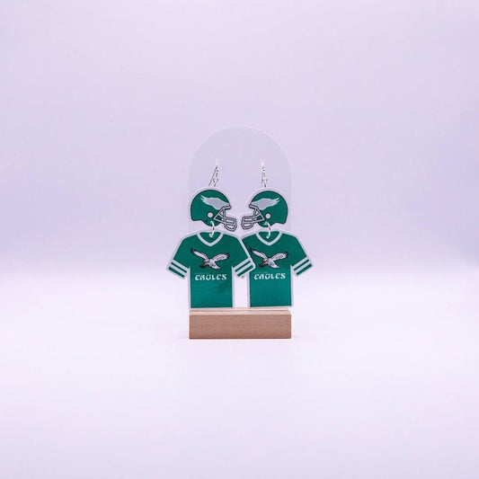 Philadelphia Eagles Football Helmet Shirt Earrings