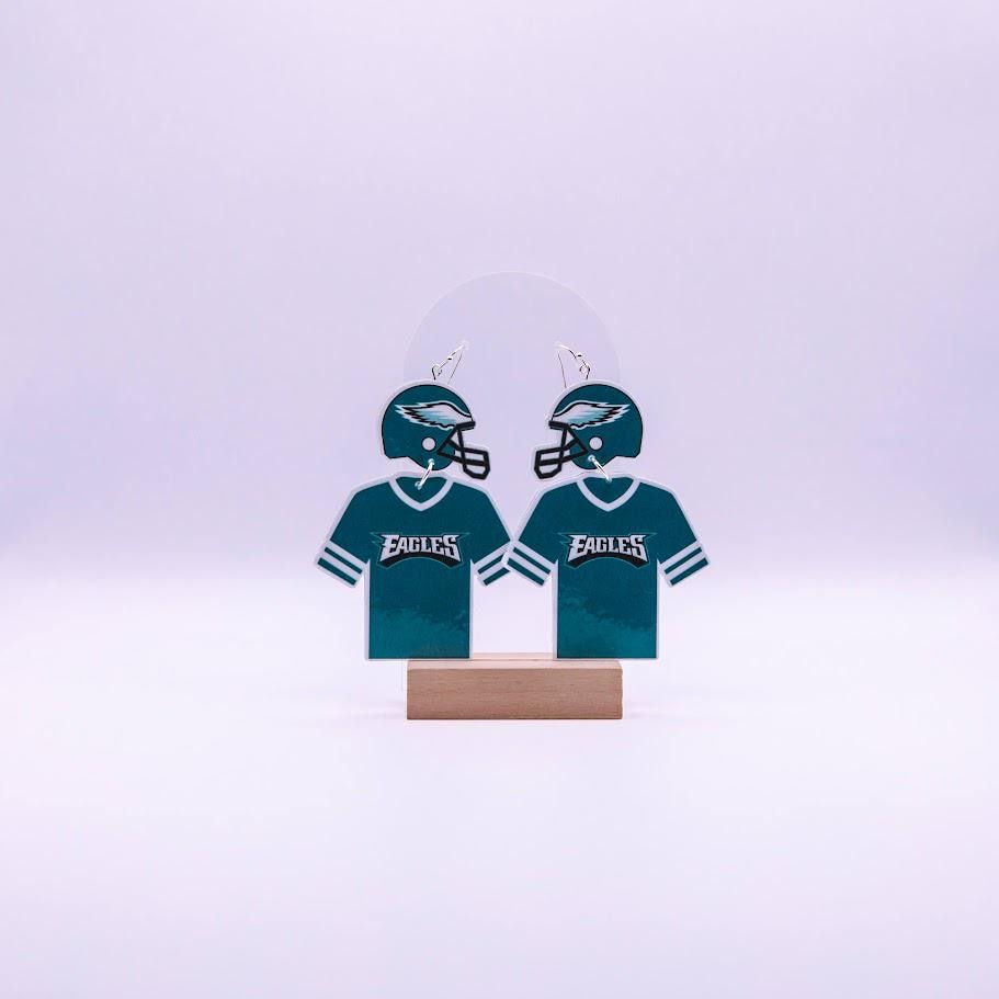 Philadelphia Eagles Football Helmet Shirt Earrings