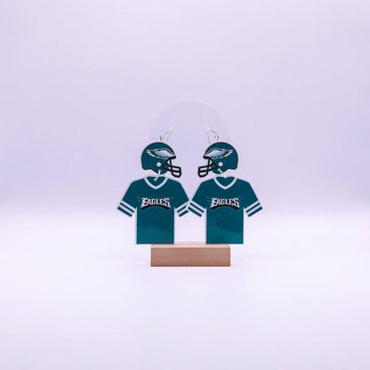 Philadelphia Eagles Football Helmet Shirt Earrings