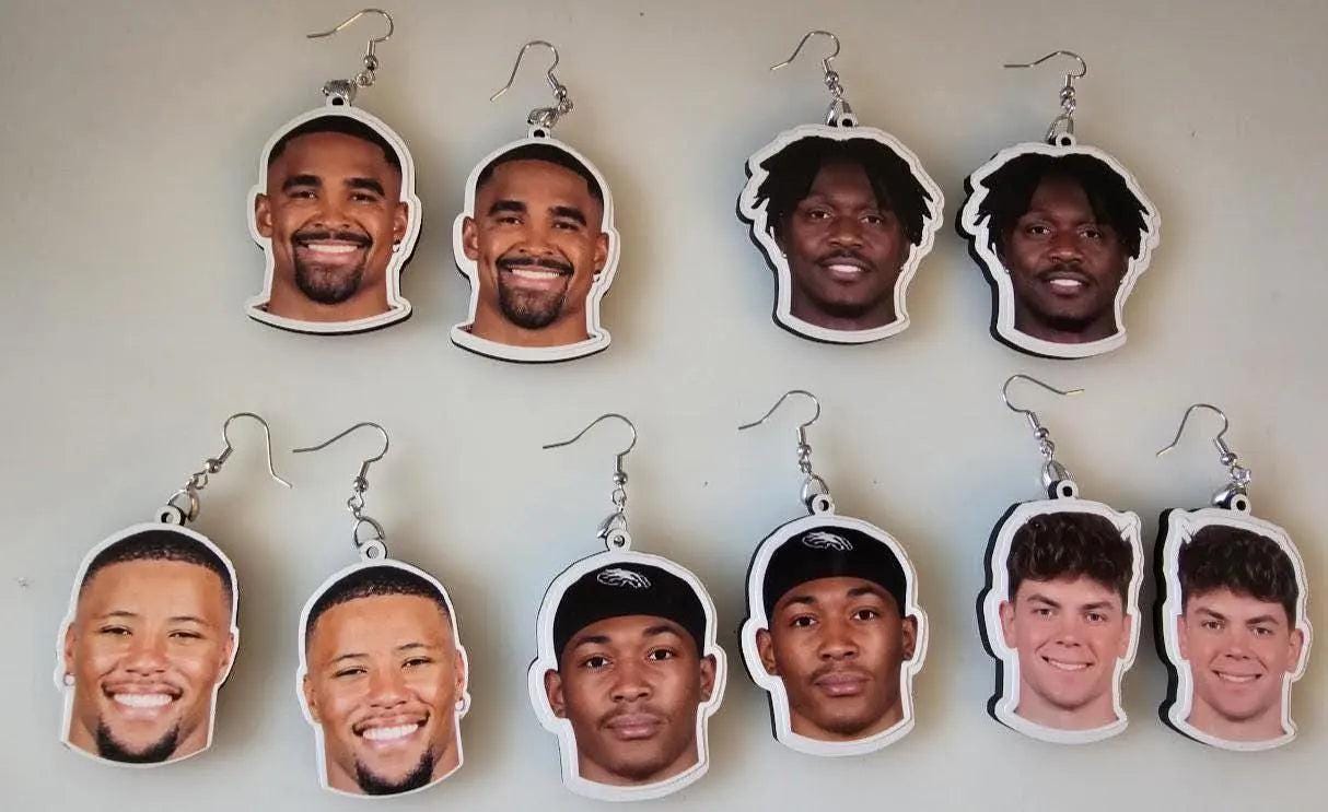 Philadelphia Eagles Player Earrings