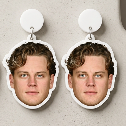 Joe Burrow Face Earrings
