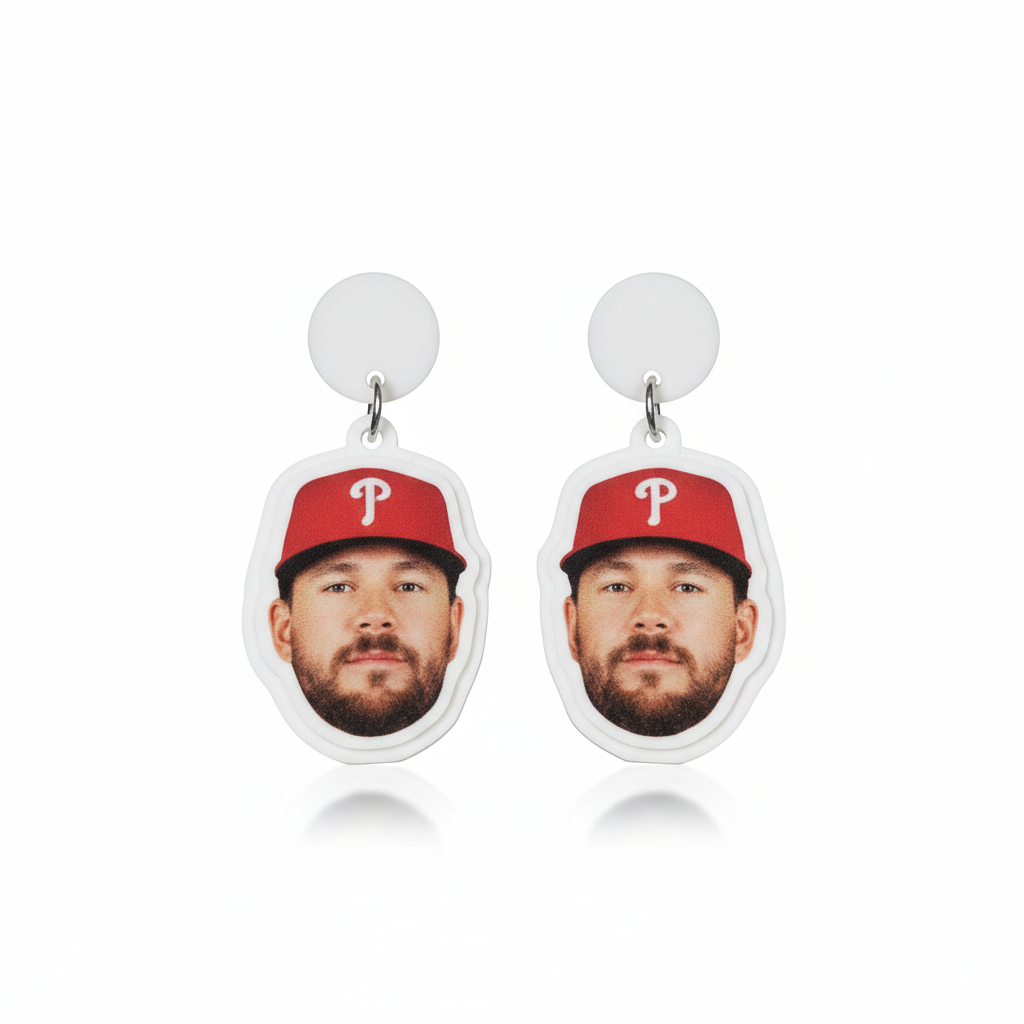 Kyle Schwarber Face Earrings