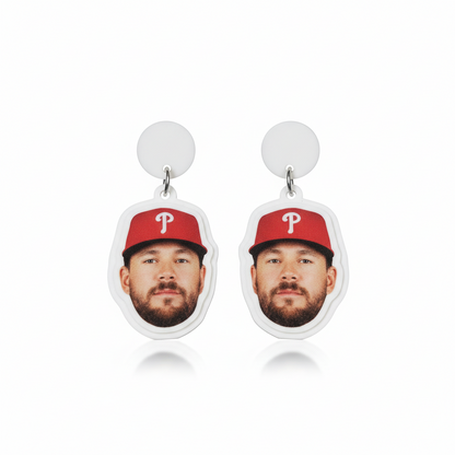 Kyle Schwarber Face Earrings