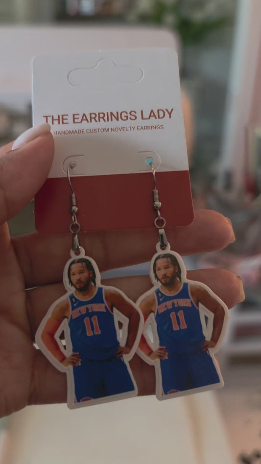 Jalen Brunson Knicks Earrings