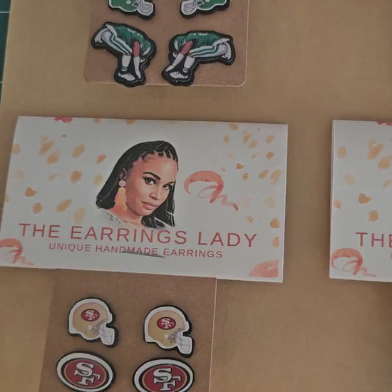 Football Team Micro Stud Earrings Set of 2