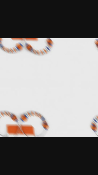 New York Knicks Box Bead Hoop Earrings