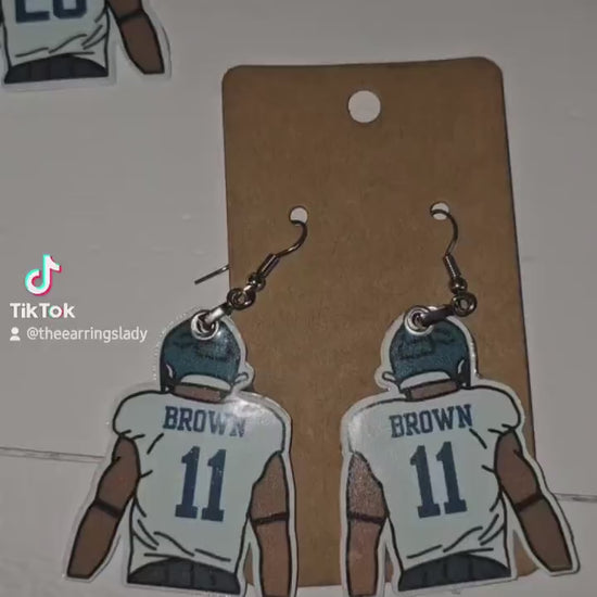 Philadelphia Eagles-Inspired Player Earrings
