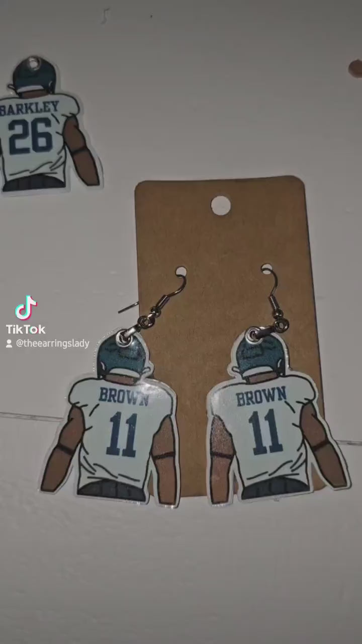 Philadelphia Eagles-Inspired Player Earrings