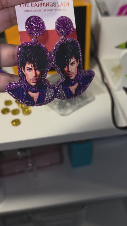 Prince "The Artist" Inspired Earrings