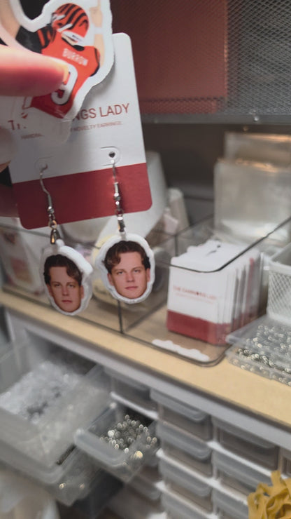 Joe Burrow Face Earrings