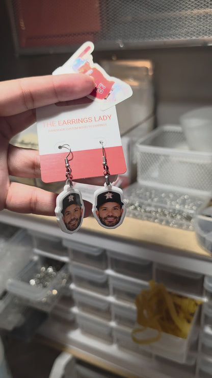 Jose Altuve Face Earrings