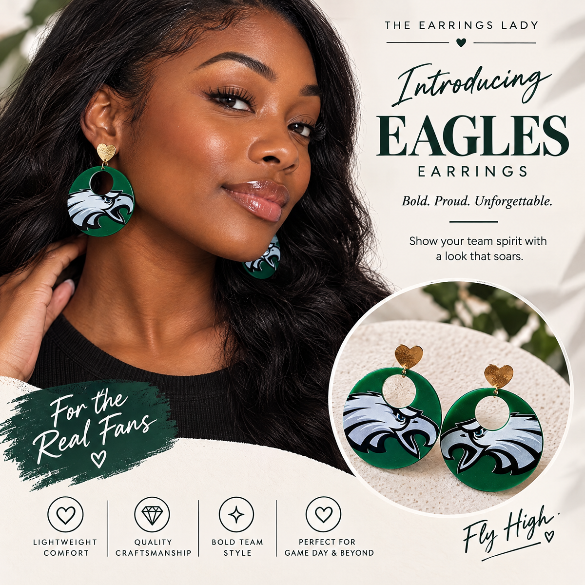 Eagle Head Hoop Earrings
