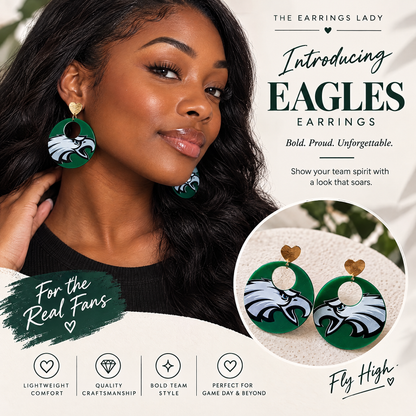 Eagle Head Hoop Earrings