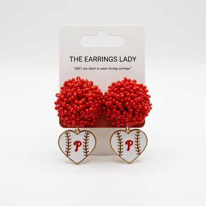 Philadelphia Phillies Enamel Hearts