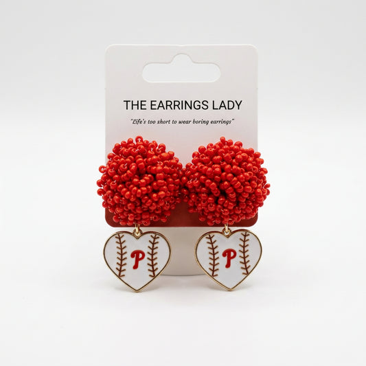 Philadelphia Phillies Enamel Hearts