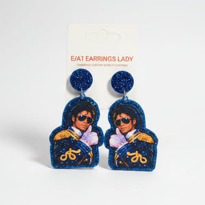 Blue Glitter / Stud Post