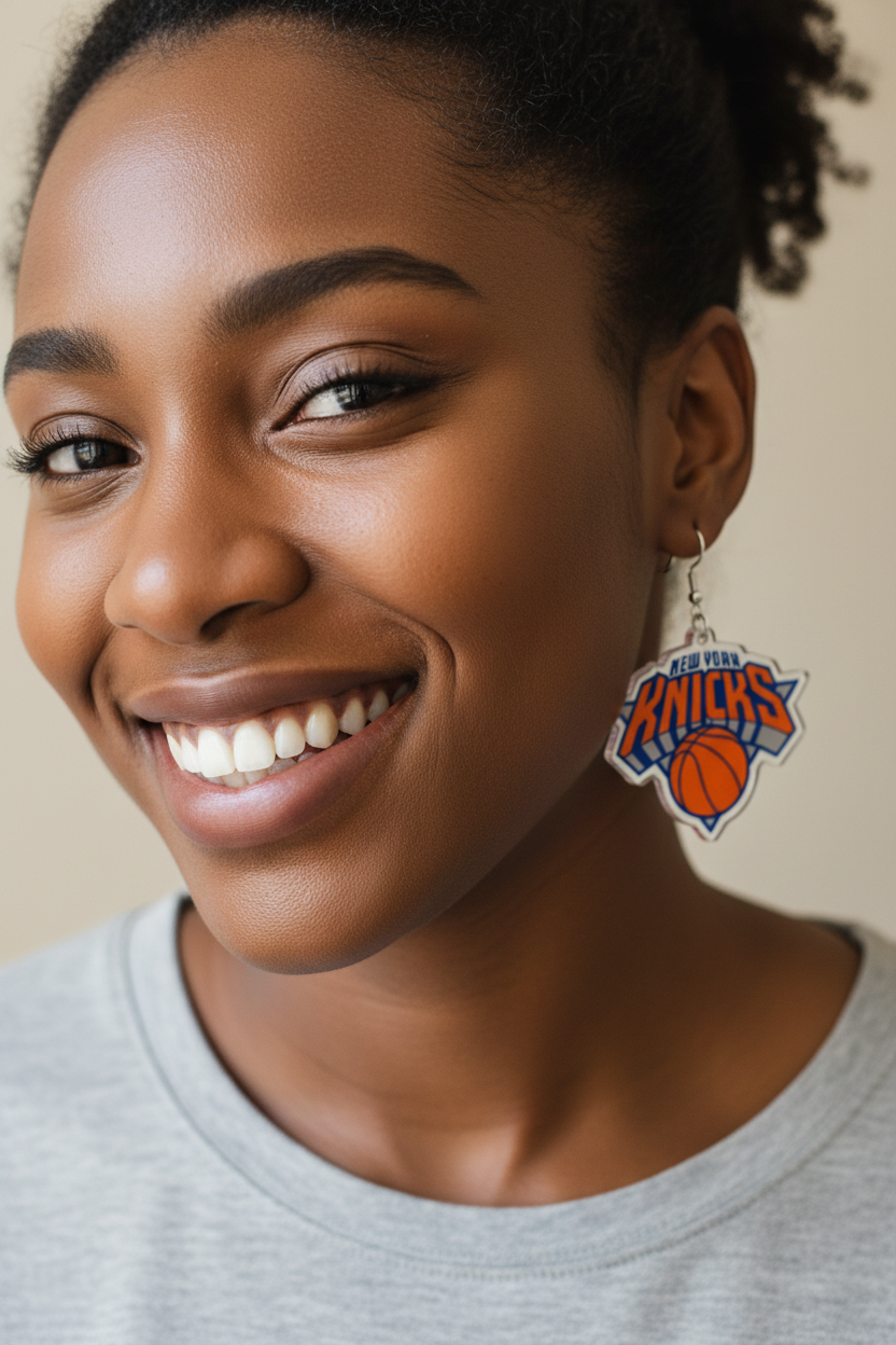 Knicks Dangle Earrings
