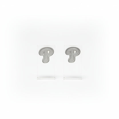 Phillies P Stud Earrings