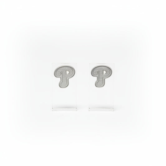 Phillies P Stud Earrings