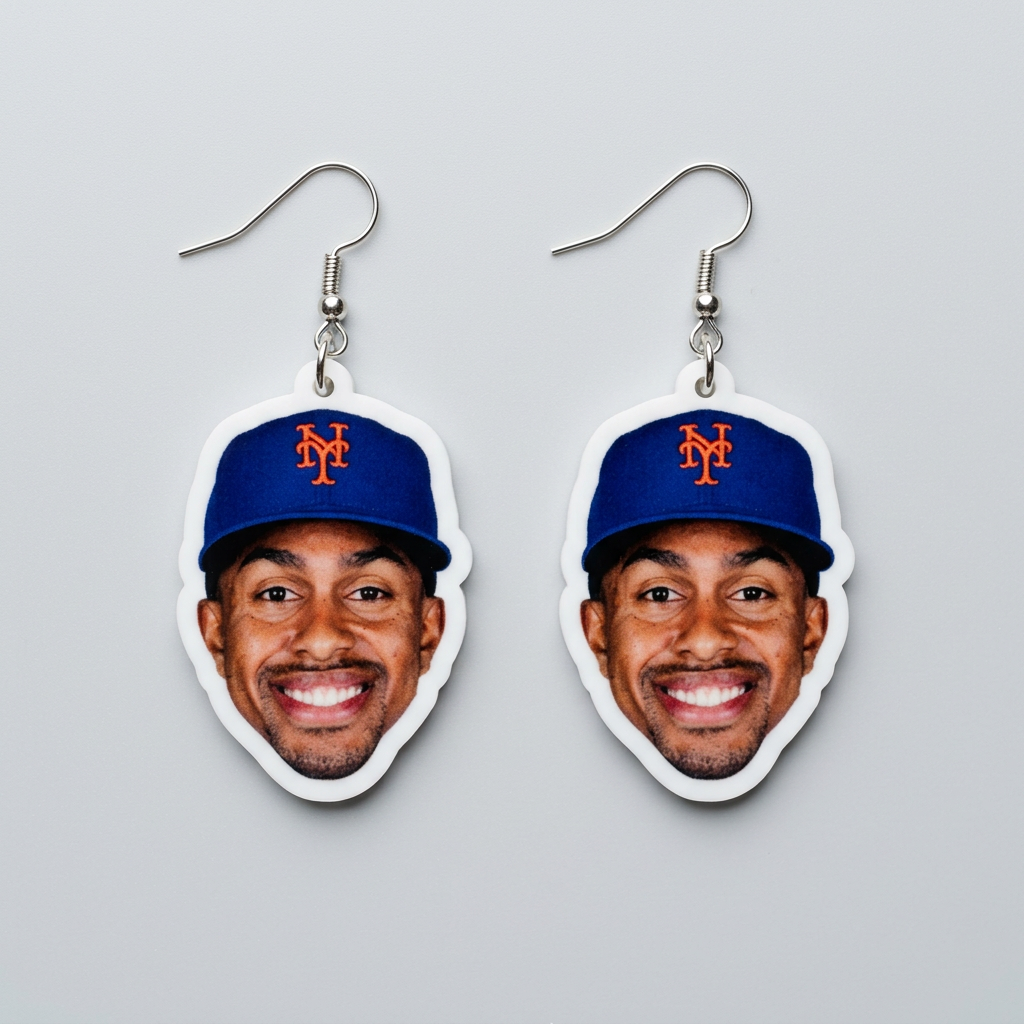 Francisco Lindor Face Earrings