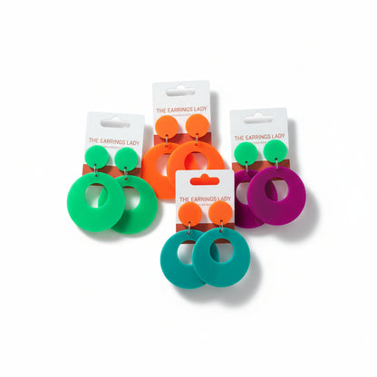 Clip-on Acrylic hoop Earrings