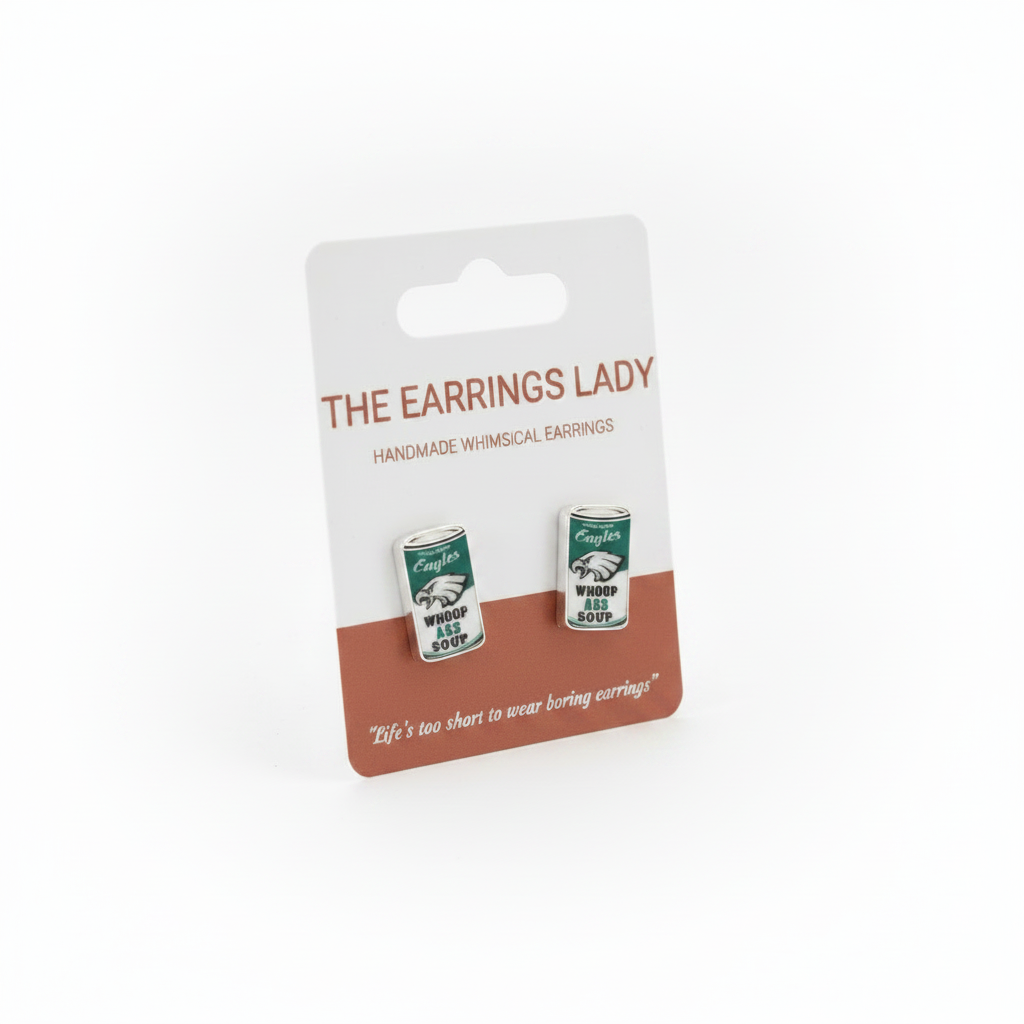 Can of Whoop @ss Stud Earrings
